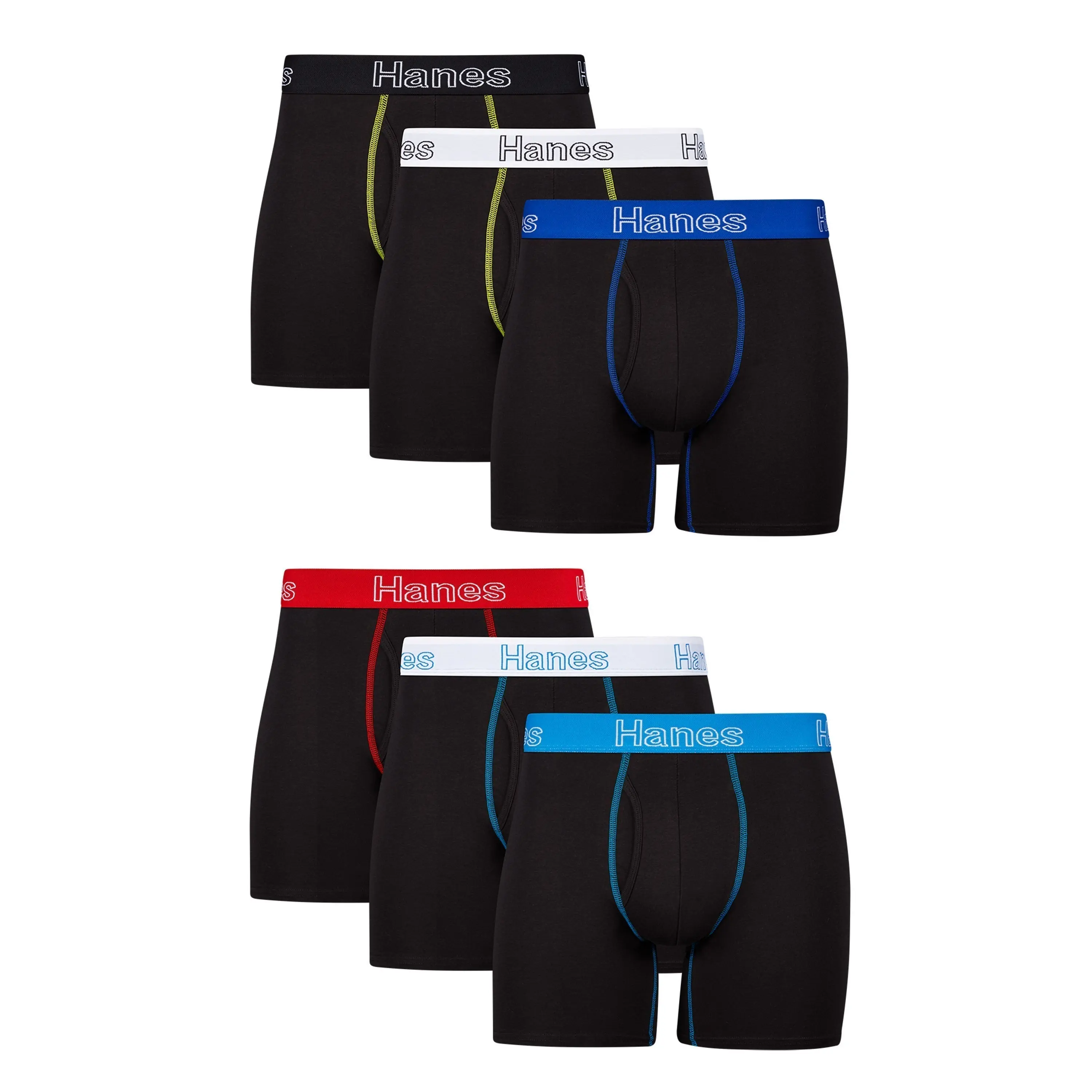 Hanes Men's Stretch Cotton Boxer Brief Underwear, Comfort Flex Fit, 6-Pack Hanes Men's Stretch Cotton Boxer Brief Underwear, Comfort Flex Fit, 6-Pack