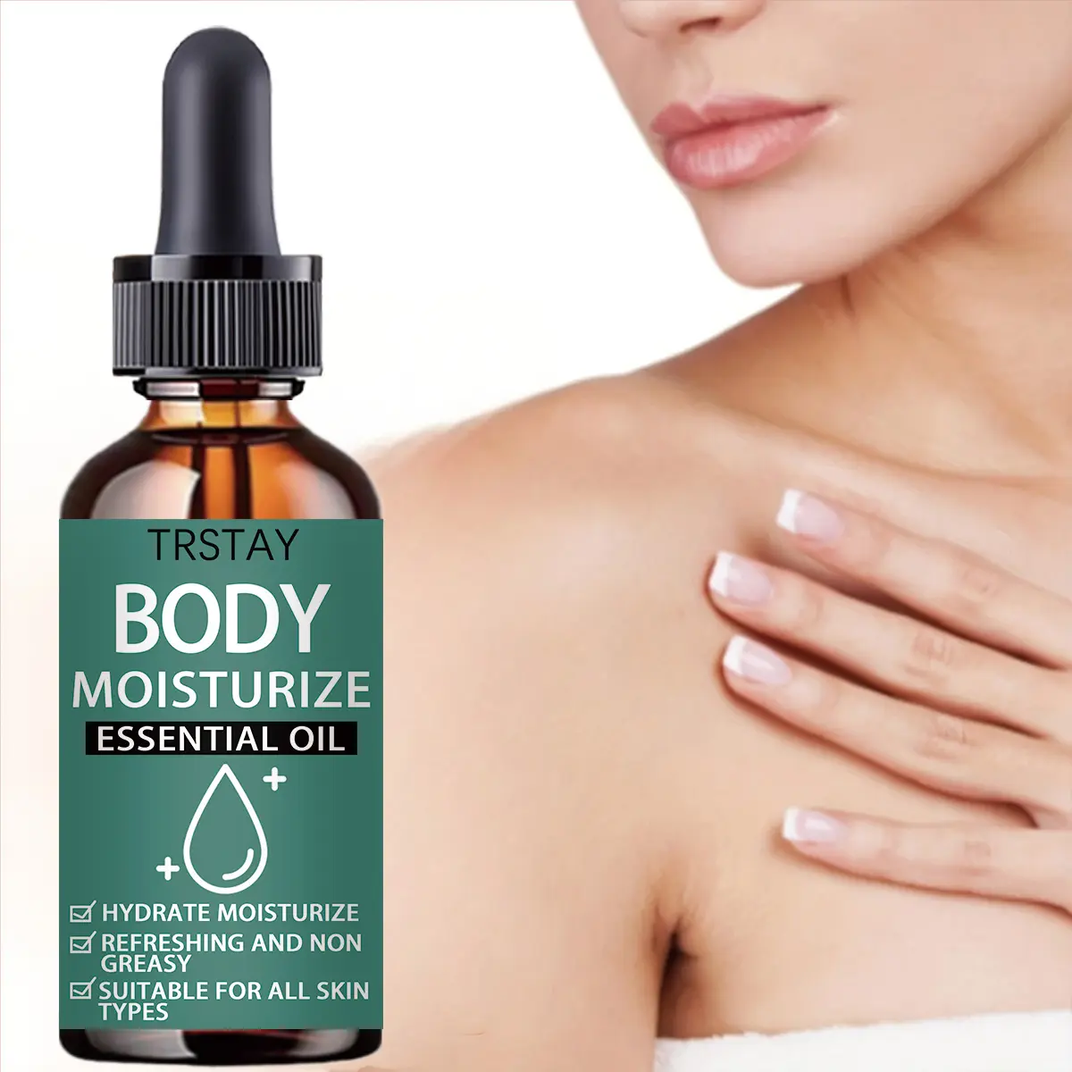 50ml Hyaluronic Acid & Botanical Extracts Essential Oil Serum Moisturizer - Plant-Based Body Serum for Combination Skin - Boosts Smooth Glowing Skin, Delivers Moisture (Single Item)