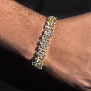 Men's 20mm Multi Cross Link Bracelet – Gold/Silver/Rose Gold Plating