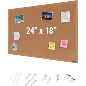 - Cork Notice Board, 24 X 18 Inches, Cork Bulletin Board for Walls, Pin Boards, Framed Corkboard, Decorative  Pin Boards,  for Office &  Decor