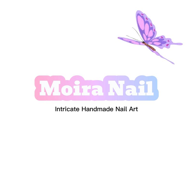 Midnight Blue Ombre Press On Nails – Long Coffin, Smoky Cat-Eye Effect & Marble Lines (Handmade, 10pcs)