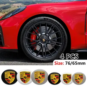 Porsche Car Emblem Center HUB Cap for 911 Cayenne Macan 718 Models, Essential Wheel Accessory for Car Enthusiasts