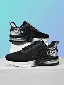 Breathable Knit Mesh Air Cushion Running Shoes, Eva Foam Shock Absorption Sole, Multi-Functional Sports Shoes for Running, Fitness, Daily Commute