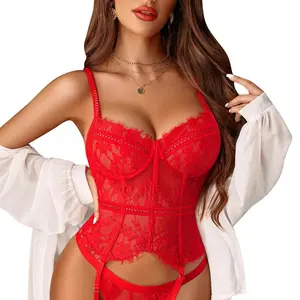avidlove Lingerie for Women Lace Corset and Panty Outfits Lingerie Sets S-XXL New Year Valentine's Day Birthday Gifts