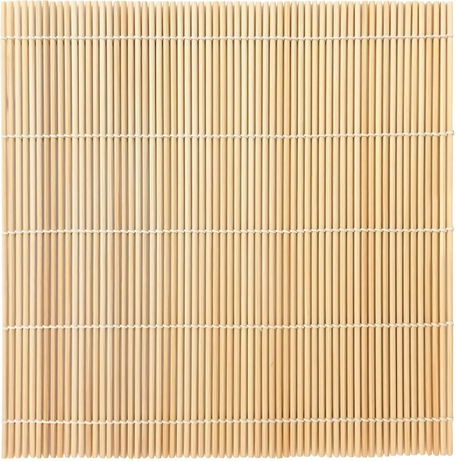 Bamboo Sushi Rolling Mat - 9.5x9.5in Kitchen Utensil for Food Lovers, Durable, Lightweight, Food-Safe, Easy-Care, Versatile for Kimbap or Placemat Use, Hand Wash, Reliable Results, Simplifies Sushi-Making