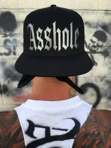 ASSHOLE ELECTRIC BLACK FLAT BILL HAT