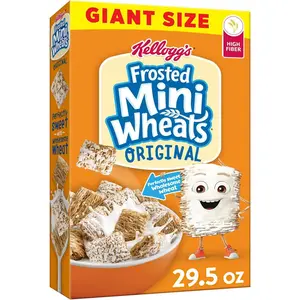Kellogg’s Frosted Mini-Wheats Breakfast Cereal, High Fiber, 48g Whole Grain, Giant Size, 29.5 oz
