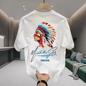 Fangguang Classic Cotton Printed T-Shirt for Men - Soft & Eco-Friendly - Slim Fit - Versatile Streetwear Top - 100% Pure Cotton - 220g  Casual Menswear Jeans Original Pants Stylish Tshirt Crewneck Tropical Operator