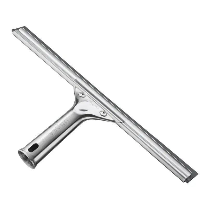 Professional 12” Stainless Steel Window & Glass Cleaning Squeegee - Cleaning Supplies, Heavy Duty Squeegee for Window Cleaning, Streak Free Results