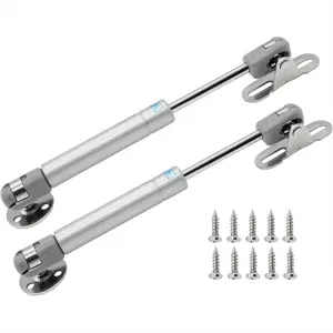 2Pcs 50N/ 10lb Gas Struts, 6 Inch Length Safety Lift Support Cabinet Hinge Gas Spring Soft Open Lid Hinge for Kitchen, Shocks, Cupboard