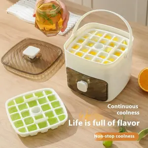 Two-in-one Large Capacity Press Three Layers Ice Tray Mold Box