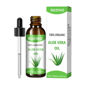 【Ten pack at a better price】ROZINO White Box Aloe Vera Essence Serum 100ml Organic Aloe Vera Oil for Skin Care & Repair Natural Solution for Various Skin Types Daily Use Daily Aloevera
