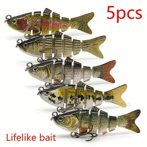 5PCS Set Mini Soft Floating Delayed Sink Hard Fishing Lure Baits Realistic Swimming Minnow Multi Color Saltwater Freshwater Lifelike Bait