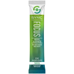 SYNC Focus - 15 Pack, Natural Dietary Supplement Drink Mix for Optimum Cognitive Health and Mental Wellness, Brain Fog, Clarity, Concentration
