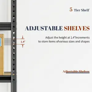 Garage Shelving 【Part of the bed frame】Storage Shelves 5 Tier Metal Storage Shelving Unit Adjustable Garage Shelf Storage for Craft Warehouse Pantry Basement Kitchen Cabinet