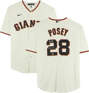 Buster Posey San Francisco Giants Autographed Cream Nike Replica Jersey with "3X WS Champ" Inscription - Fanatics Authentic Certified