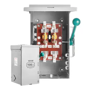 Summervibes VEVOR 100A Generator Transfer Switch, 24000W Manual Transfer Switch, Heavy Duty Double-Throw Power Transfer Switch 120/240V, Meeting NEMA 3R Standards, for Outdoor, Indoor, and Portable Generator