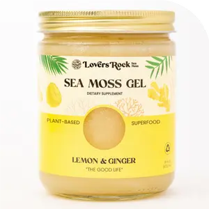 Lovers Rock Lemon & Ginger Sea Moss Gel - 100% Sugar-Free, Plant-Based Superfood, Organic Ingredients, Ideal for Smoothies & Teas