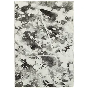 Oriental Weavers Evolution 8035B Charcoal White Modern & Contemporary Machine Woven Rugs