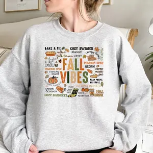 Fall Vibes Sweatshirt - Pumpkin Thanksgiving Sweatshirt - Fall Lover Gift