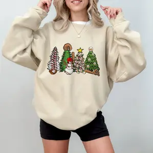 Baseball Christmas Sweatshirt, Sports Lover's Holiday Top, Festive Xmas Baseball Tree Graphic, Gift for Baseball Fans, Baseball Christmas Tree Sweatshirt, Christmas Tree Sweater