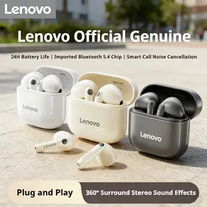 Lenovo Ea186 TWS Bluetooth-compatible Earbuds, Hybrid Active Noise Cancelling, 24h Playtime, Low Latency, Hi-Fi Stereo, Deep Bass, Touch Controls