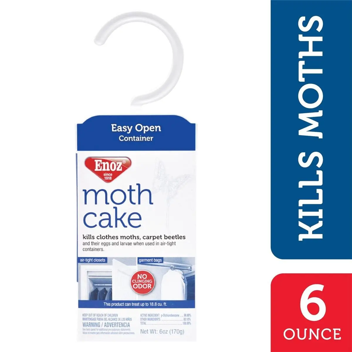 212 MAIN Hanging 6oz Moth Cake Insect Killer, 6-Pack for Home & Wardrobe Moth Control Needs