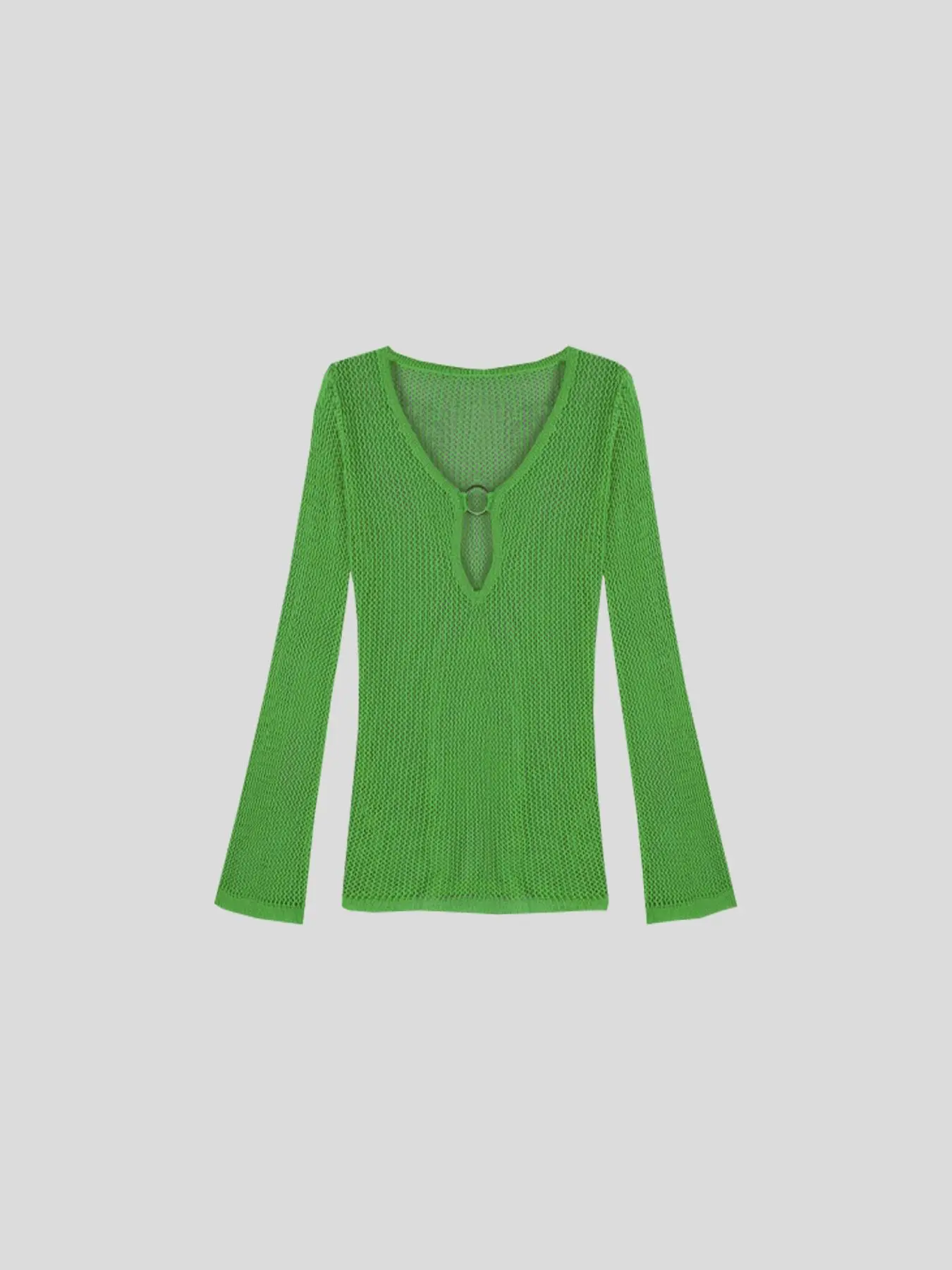 Pan Rui hollowed out western-style versatile design, sun protection knitted sweater