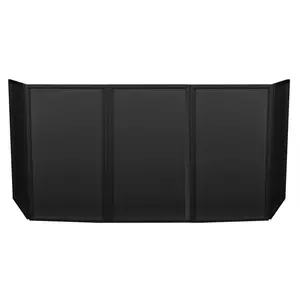 JMAZ Event Facade Booth Black | 5 Flame-Retardant Detachable Panels (JZ5006) | Expandable DJ Booth with Carrying Case (JZ5006)