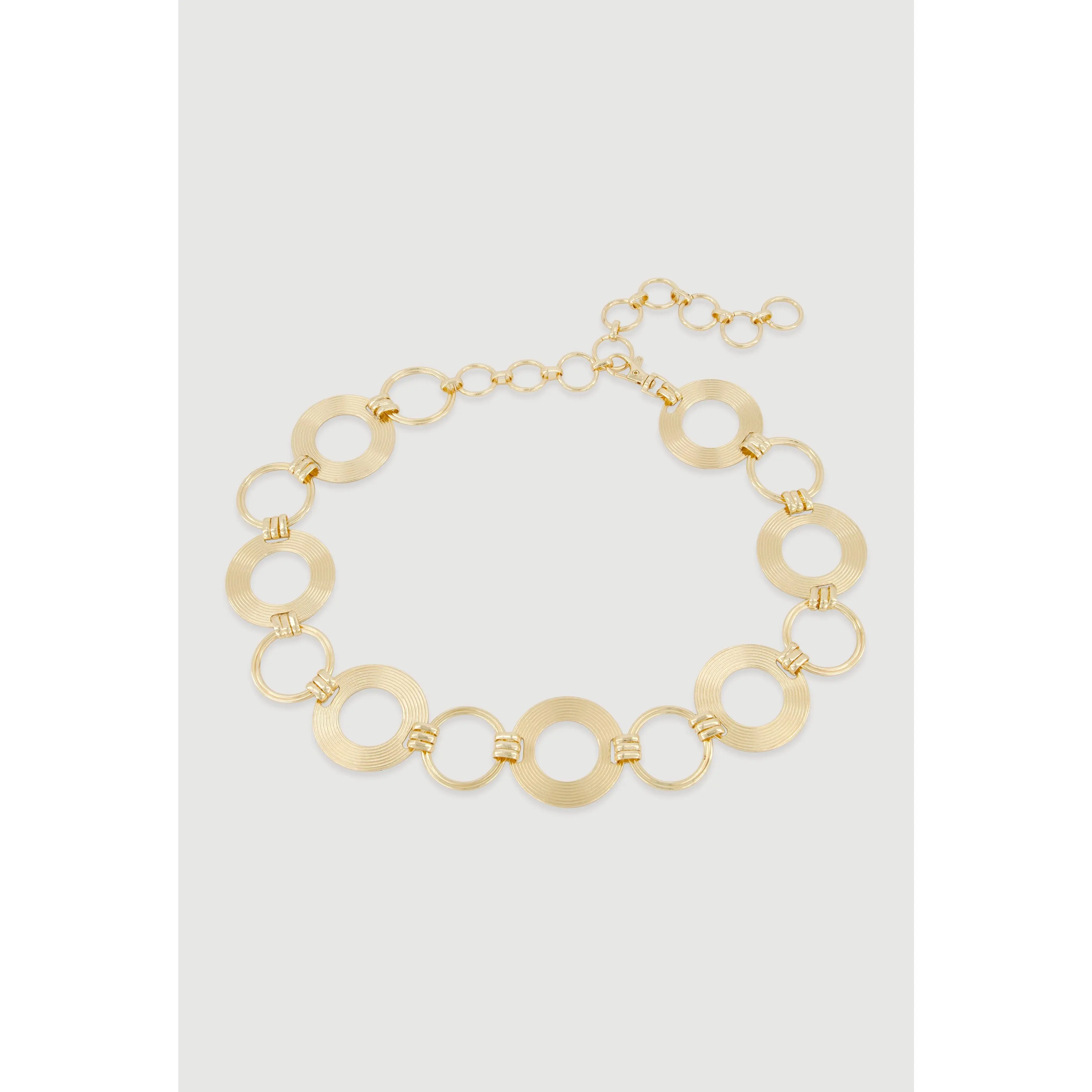 Metallic Circle Chain Belt