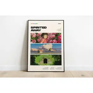 Spirited Away Movie Poster, Modern Movie Poster Print, Spirited Away Poster Wall Decor, No Frame Poster, Miyazaki