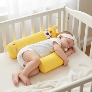 Baby Anti-Roll Side Sleeping Pillow - Cute Tiger Rabbit Design, Breathable Mesh Fabric, Infant Positioning Support for Crib & Bed, Prevent Flat Head & Rolling, Safe Sleep Aid for Newborns