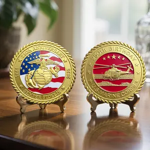 Navy Military Challenge Coins, 250th Anniversary Coin, Marine Corps Commemorative Medal, Gift for Veteran, Diameter