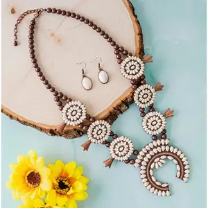 Squash Blossom Necklace and earrings set