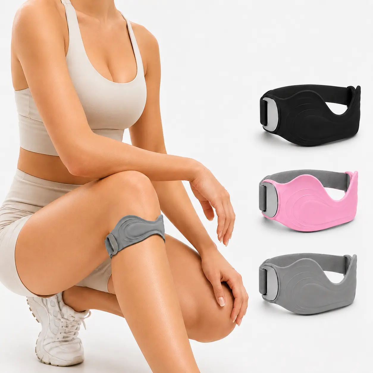 Patellar Tendon Support Strap, Patella Band for Running, Basketball, Hiking, Volleyball & Squats, Knee Strap for Knee Pain Relief, Tendonitis, Knee Brace for Women & Men with Extra Straps
