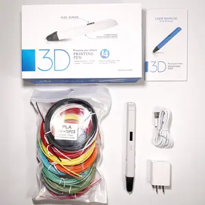 LCD Display 3D Printing Pen Set Professional with OLED Display Adjustable Temperature 140-230C PLA Filament Kit Ergonomic Design