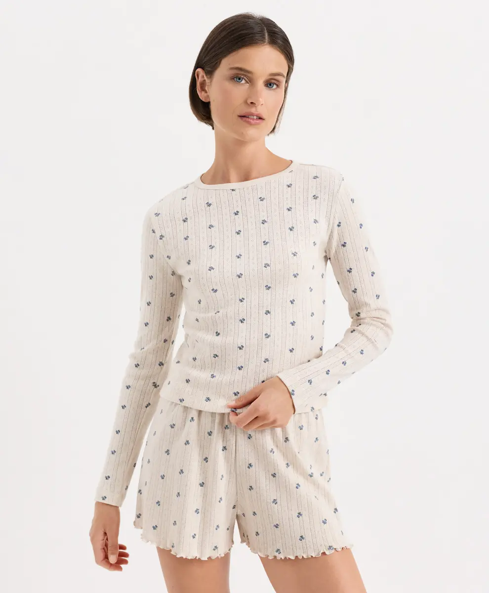 Women's Organic Pointelle Long Sleeve Tee