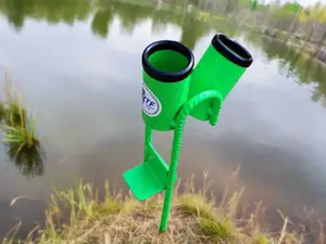 Bank Fishing Rod Holder - stake with 2 rod capacity fishing stuff fishing supply