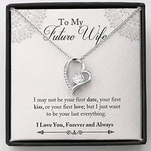 To My Future Wife Necklace, Birthday for Wife, Gift for Wife, Necklace for Wife, Anniversary, Forever Love Necklace, Gift for Wife Fiancee I love you forever and always