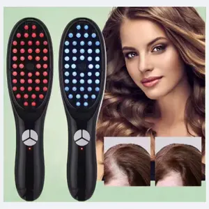 Red Light Therapy Brush for thinning hair, Dry Scalp, Follicle Hair Re-Growth, Having fuller Thicker hair. ‍️ Use Brush daily. Vital5 Hair Regrowth Red Light Blue Light Therapy Brush Hair Brush,