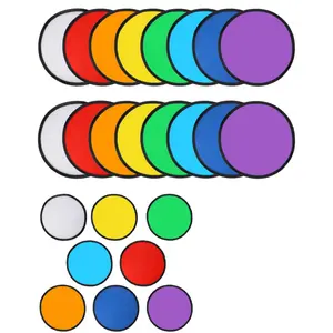 Pack of 24 Colorful Foldable Flying Discs Fans Set - Vibrant Mesh Design, Portable Folding Pocket Discs for Summer Outdoor Activities, Birthdays, Halloween Christmas Gifts, Beach Accessories