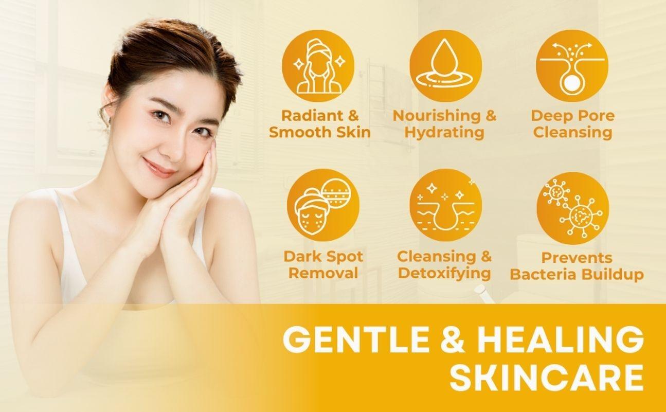 Turmeric Face Cream for Face & Body - All Natural Turmeric Skin Brightening Lotion - Turmeric Cleanses Skin, Fights Acne, Evens Tone, Fades Scars, Sun Damage, & Age Spots - Pure Turmeric Cream Healing