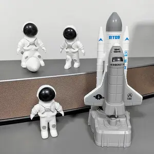 Boys Space-Themed Toy Set, Launchable Rocket & Spaceship, Includes 3 Astronaut Figures, Perfect Gift for Kids' Birthdays, Christmas, New Year