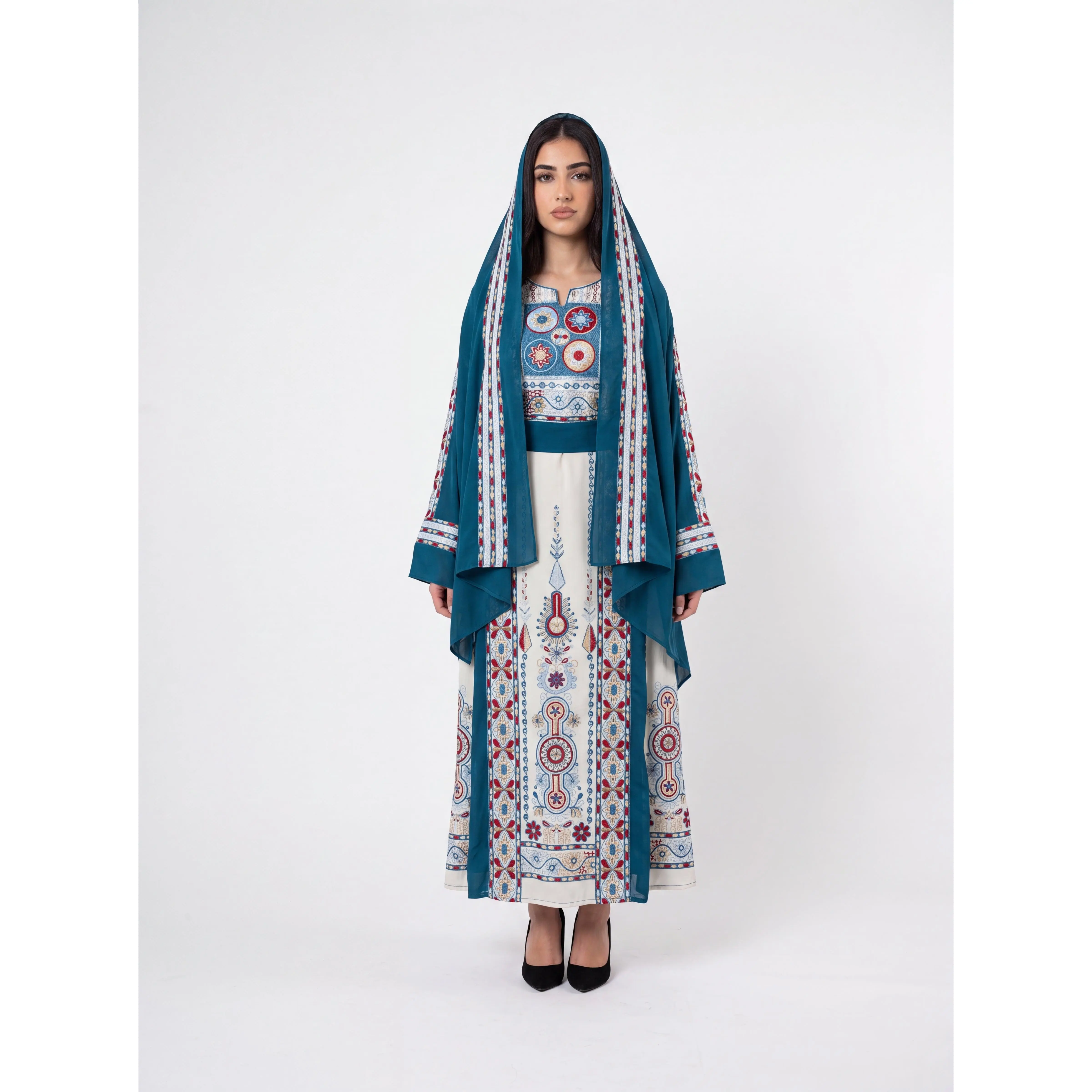 Women's Elegant Amina Thobe - Traditional Modest Lady's Dress with Relaxed Comfortable Fit for Everyday Wear, Eid, Casual, Essential