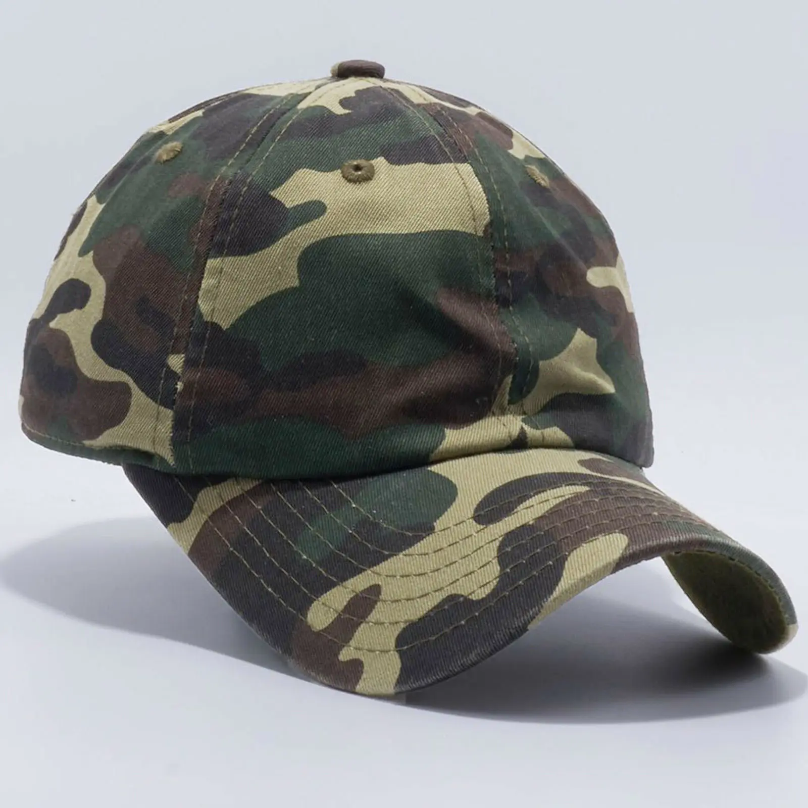Camo Cotton Baseball Cap for Outdoor Activities Camo Cotton Baseball Cap for Outdoor Activities