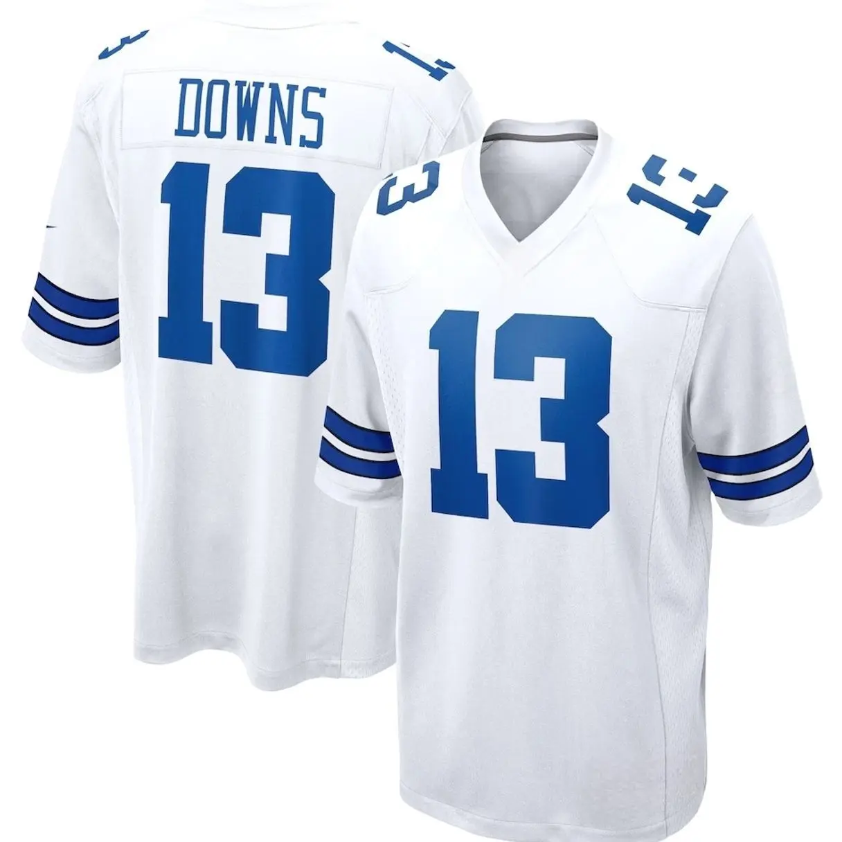 Unisex Football inspired by Dallas Downs 13 Draft First Round Pick No. 11 Team Game Jersey - White