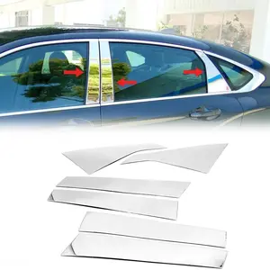 alittlepanda Stainless Steel Chrome Polished Stick-On Side Door Pillar Post Trim Set Compatible with 2014-2017 Impala ^not fit Limited Model^