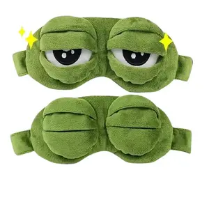 3D Frog Sleep Mask - Soft Skin-Friendly Lining, Light-Blocking Sleepmask for Travel Napping, Cute Fashion Accessory Gift for Adults