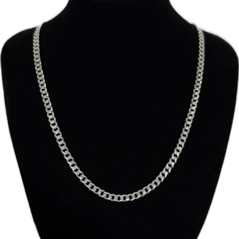 Cadena Cubana de 5mm de PLATA 925 sólida
