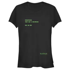 Juniors Womens The Matrix Everything Has an End T-Shirt